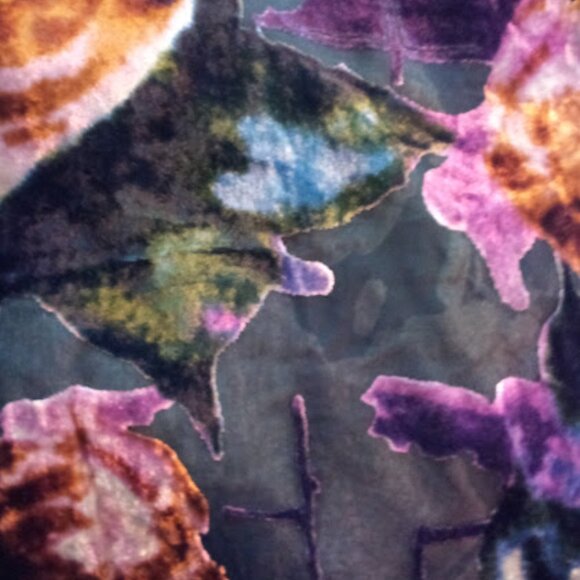 Burn out velvet scarf w gorgous colors! Wrap home decore 22” X 70” valance gift - Picture 4 of 6